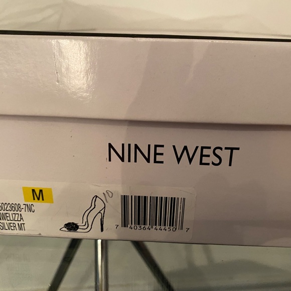 Nine West Silver Metallic Leather Heels - Picture 4 of 4